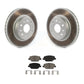 Transit Auto - Front Coated Disc Brake Rotors And Ceramic Pads Kit For Chevrolet Camaro Without Brembo Calipers KGC-100050