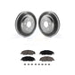 Transit Auto - Front Coated Disc Brake Rotors And Ceramic Pads Kit For Ford Mustang KGC-100056