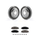 Transit Auto - Front Coated Disc Brake Rotors And Ceramic Pads Kit For Ford Mustang KGC-100056
