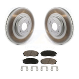 Transit Auto - Front Coated Disc Brake Rotors And Ceramic Pads Kit For 2015-2020 Kia Sedona KGC-100113