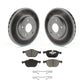 Transit Auto - Front Coated Disc Brake Rotors And Ceramic Pads Kit For Ford Focus C-Max KGC-100115