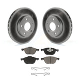 Transit Auto - Front Coated Disc Brake Rotors And Ceramic Pads Kit For Ford Focus C-Max KGC-100115