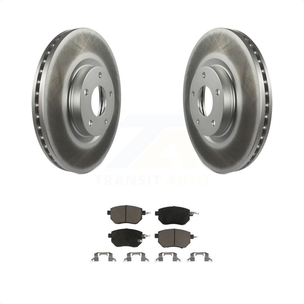 Transit Auto - Front Coated Disc Brake Rotors And Ceramic Pads Kit For Nissan Altima Murano Maxima INFINITI FX35 FX45 KGC-100122