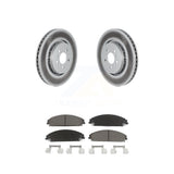 Transit Auto - Front Coated Disc Brake Rotors And Ceramic Pads Kit For Dodge Charger With 355mm Diameter Rotor KGC-100129