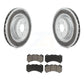 Transit Auto - Front Coated Disc Brake Rotors And Ceramic Pads Kit For Dodge Challenger Charger KGC-100130