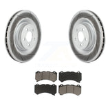 Transit Auto - Front Coated Disc Brake Rotors And Ceramic Pads Kit For Dodge Challenger Charger KGC-100130