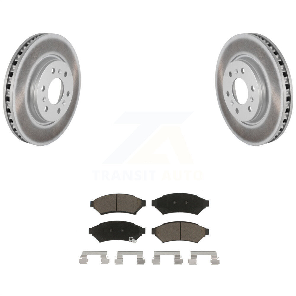 Transit Auto - Front Coated Disc Brake Rotors And Ceramic Pads Kit For Chevrolet Uplander Buick Terraza Pontiac Montana Saturn Relay KGC-100152