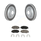 Transit Auto - Front Coated Disc Brake Rotors And Ceramic Pads Kit For 2009-2011 Hyundai Genesis 3.8L KGC-100155