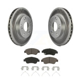 Transit Auto - Front Coated Disc Brake Rotors And Ceramic Pads Kit For Honda Civic Acura RSX CR-Z KGC-100163