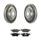 Transit Auto - Front Coated Disc Brake Rotors And Ceramic Pads Kit For 2016-2017 Land Rover Range Evoque With 300mm Diameter Rotor KGC-100177