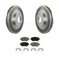 Transit Auto - Front Coated Disc Brake Rotors And Ceramic Pads Kit For 2002-2004 Toyota Camry With 296mm Diameter Rotor Stepped Hat Design KGC-100216