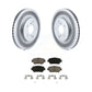 Transit Auto - Front Coated Disc Brake Rotors And Ceramic Pads Kit For 2002-2004 Toyota Camry With 296mm Diameter Rotor Straight Hat Design KGC-100217