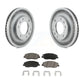 Transit Auto - Front Coated Disc Brake Rotors And Ceramic Pads Kit For Kia Sedona Hyundai Entourage KGC-100245