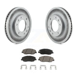 Transit Auto - Front Coated Disc Brake Rotors And Ceramic Pads Kit For Kia Sedona Hyundai Entourage KGC-100245
