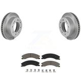 Transit Auto - Front Coated Disc Brake Rotors And Ceramic Pads Kit For Chevrolet Silverado 2500 HD GMC Sierra 3500 Suburban KGC-100258