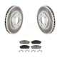 Transit Auto - Front Coated Disc Brake Rotors And Ceramic Pads Kit For 2004-2006 Nissan X-Trail KGC-100265
