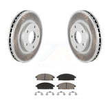 Transit Auto - Front Coated Disc Brake Rotors And Ceramic Pads Kit For 2004-2006 Nissan X-Trail KGC-100265