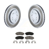 Transit Auto - Front Coated Disc Brake Rotors And Ceramic Pads Kit For 2005-2010 Honda Odyssey KGC-100278
