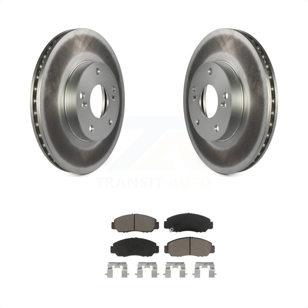 Transit Auto - Front Coated Disc Brake Rotors And Ceramic Pads Kit For Honda Accord Civic Acura CSX KGC-100306