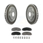 Transit Auto - Front Coated Disc Brake Rotors And Ceramic Pads Kit For Dodge Grand Caravan Chrysler Journey Town & Country Pacifica Ram C/V Volkswagen Routan Voyager KGC-100323
