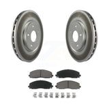 Transit Auto - Front Coated Disc Brake Rotors And Ceramic Pads Kit For Dodge Grand Caravan Chrysler Journey Town & Country Pacifica Ram C/V Volkswagen Routan Voyager KGC-100323