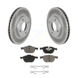 Transit Auto - Front Coated Disc Brake Rotors And Ceramic Pads Kit For 2004 Ford Focus LX Mid High SE ZTS ZTW ZX3 ZX5 From 04 05 KGC-100330