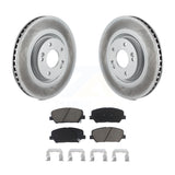 Transit Auto - Front Coated Disc Brake Rotors And Ceramic Pads Kit For 2011-2015 Kia Optima 2.0L KGC-100351