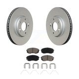Transit Auto - Front Coated Disc Brake Rotors And Ceramic Pads Kit For 2017-2019 Kia Soul EV KGC-100357