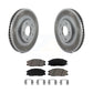Transit Auto - Front Coated Disc Brake Rotors And Ceramic Pads Kit For Kia Amanti Hyundai XG350 KGC-100374