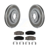 Transit Auto - Front Coated Disc Brake Rotors And Ceramic Pads Kit For Kia Amanti Hyundai XG350 KGC-100374