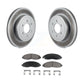 Transit Auto - Front Coated Disc Brake Rotors And Ceramic Pads Kit For 2003-2004 Dodge Dakota KGC-100378