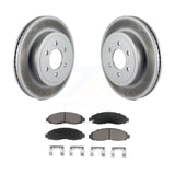 Transit Auto - Front Coated Disc Brake Rotors And Ceramic Pads Kit For 2003-2004 Dodge Dakota KGC-100378