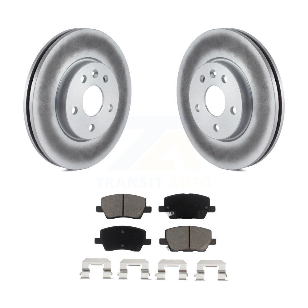 Transit Auto - Front Coated Disc Brake Rotors And Ceramic Pads Kit For 2018-2020 Chevrolet Sonic KGC-100385