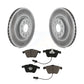 Transit Auto - Front Coated Disc Brake Rotors And Ceramic Pads Kit For Volkswagen CC Passat KGC-100411