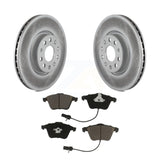 Transit Auto - Front Coated Disc Brake Rotors And Ceramic Pads Kit For Volkswagen CC Passat KGC-100411