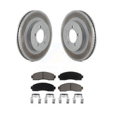 Transit Auto - Front Coated Disc Brake Rotors And Ceramic Pads Kit For Ford Explorer Mercury Mountaineer KGC-100421