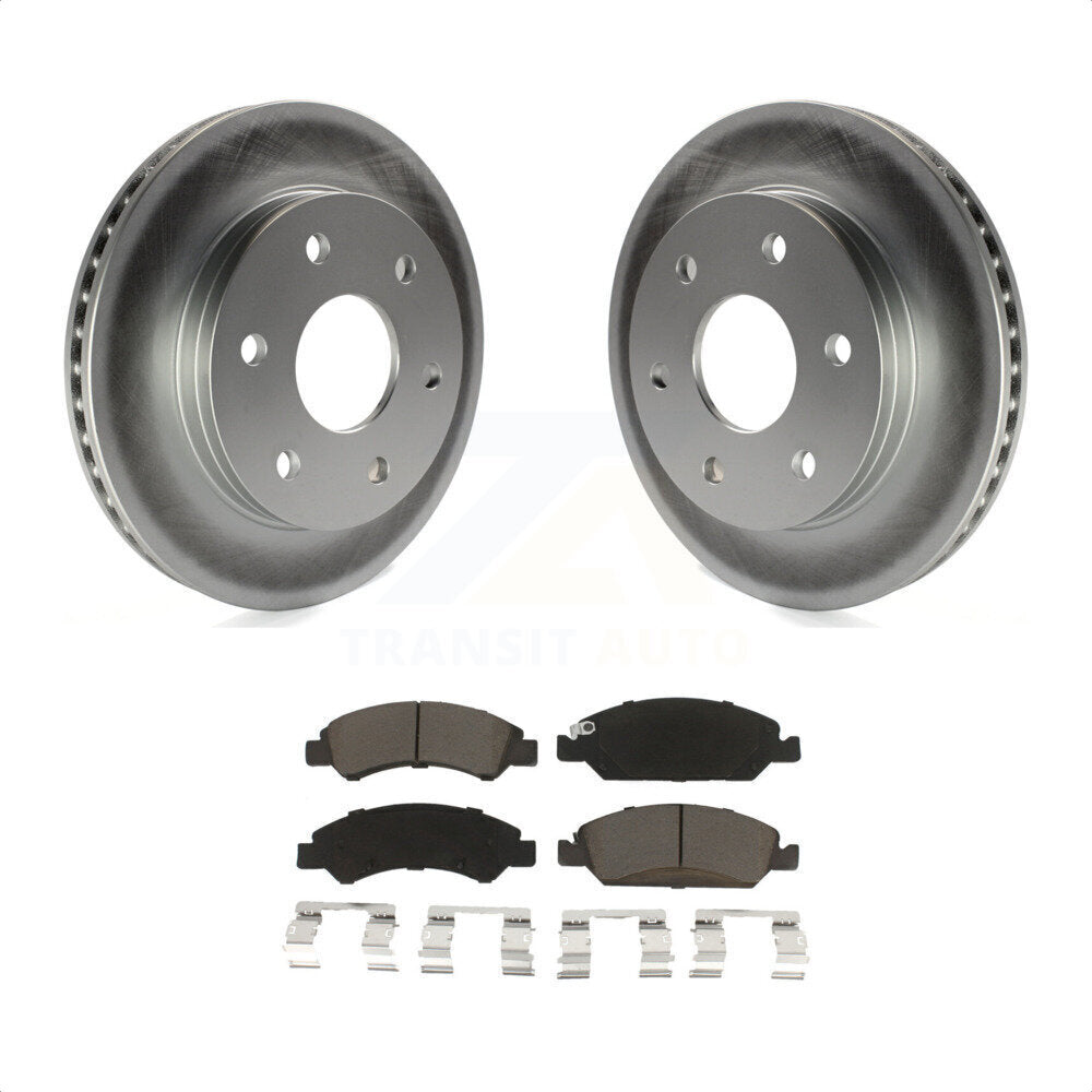 Transit Auto - Front Coated Disc Brake Rotors And Ceramic Pads Kit For 2007 GMC Sierra 1500 rear brakes KGC-100429