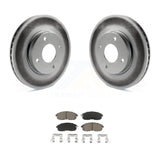 Transit Auto - Front Coated Disc Brake Rotors And Ceramic Pads Kit For Nissan Sentra Versa Cube KGC-100432