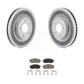 Transit Auto - Front Coated Disc Brake Rotors And Ceramic Pads Kit For 2007-2012 Nissan Sentra SE-R KGC-100433