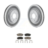 Transit Auto - Front Coated Disc Brake Rotors And Ceramic Pads Kit For 2007-2012 Nissan Sentra SE-R KGC-100433