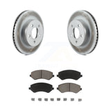 Transit Auto - Front Coated Disc Brake Rotors And Ceramic Pads Kit For 2002-2007 Jeep Liberty KGC-100438