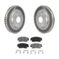 Transit Auto - Front Coated Disc Brake Rotors And Ceramic Pads Kit For Hyundai Elantra Tucson Kia Sportage KGC-100445