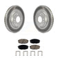 Transit Auto - Front Coated Disc Brake Rotors And Ceramic Pads Kit For 2020 Kia Forte 1.6L KGC-100447