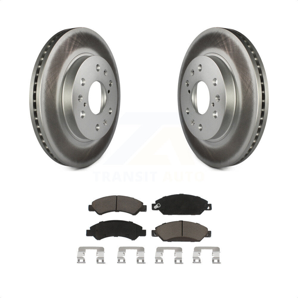 Transit Auto - Front Coated Disc Brake Rotors And Ceramic Pads Kit For 2007-2007 Chevrolet Tahoe GMC Suburban 1500 Yukon Cadillac Avalanche XL Escalade ESV EXT KGC-100456