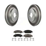 Transit Auto - Front Coated Disc Brake Rotors And Ceramic Pads Kit For 2007-2007 Chevrolet Tahoe GMC Suburban 1500 Yukon Cadillac Avalanche XL Escalade ESV EXT KGC-100456