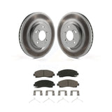 Transit Auto - Front Coated Disc Brake Rotors And Ceramic Pads Kit For 2009-2014 Acura TL KGC-100505