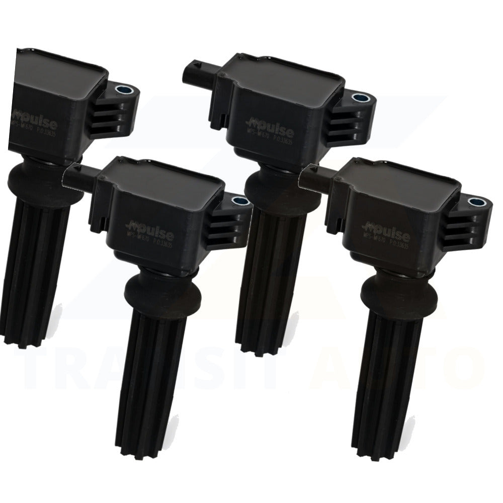 Mpulse Ignition Coil Kit For Ford Escape Fusion Explorer Focus Edge Mustang Lincoln Taurus MKZ MKC EcoSport Land Rover Range Evoque Discovery Sport Jaguar MKT XF XE LR2 Special Service Police Sedan KMP-100416
