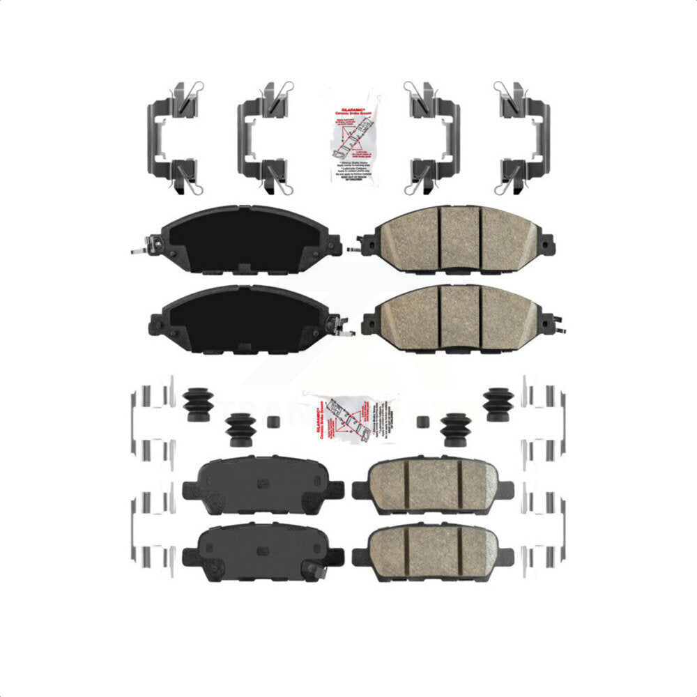 AmeriBRAKES Front Rear Ceramic Disc Brake Pads Kit For Nissan Pathfinder Murano INFINITI JX35 KNF-100006