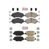 AmeriBRAKES Front Rear Ceramic Disc Brake Pads Kit For Dodge Grand Caravan Chrysler Town & Country Journey Ram C/V Volkswagen Routan KNF-100016