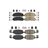 AmeriBRAKES Front Rear Ceramic Disc Brake Pads Kit For Dodge Grand Caravan Journey Chrysler Town & Country Ram C/V Volkswagen Routan KNF-100019
